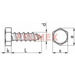 Šroub samořezný šestihran DIN 7976C 8,0x16 pozink – Zboží Mobilmania
