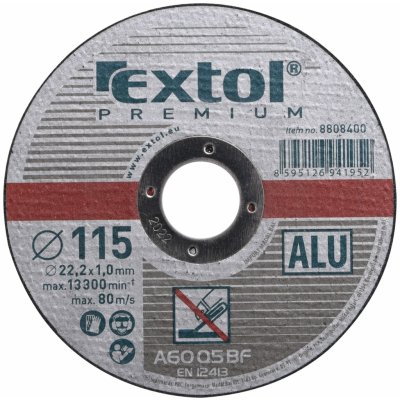 EXTOL PREMIUM kotouč řezný na hliník, 115x1,0x22,2mm, 8808400 – Zboží Mobilmania