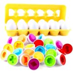 FunPlay 5966 Vzdělávací skládačka vajíčka tvary a barvy 12 ks – Sleviste.cz