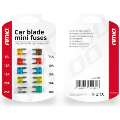 Autopojistky 10ks blistr Mini – Hledejceny.cz