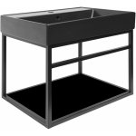 Naturel Konstrukce Industrial s umyvadlem černá mat KONZOLEUM60CUC – Zboží Dáma