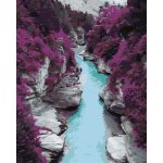 ZUTY Malování podle čísel FIALOVÉ BOROVICE A MODRÝ POTOK 40 x 50 cm – Hledejceny.cz