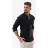 Pánská Košile Ombre Clothing pánská pletená košile černá OM-K542