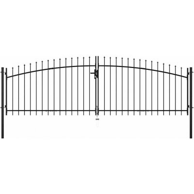 Dvoukřídlá plotová brána s hroty 400 x 175 cm 769059 – Hledejceny.cz