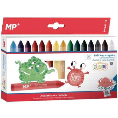 Main Paper S.L. pastelky voskové Soft wax crayons sada 15 ks – Hledejceny.cz