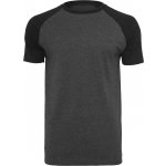 Pevné raglanové kontrastní tričko uhlová BY007 černá – Sleviste.cz