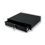 Zásuvka XtendLan 2U 350 mm Zásuvka, 2U do police, hloubka 350mm ZASUV2U-BLACK – Hledejceny.cz