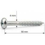 vrut do dřeva 4x50 mm půlkulatá hlava kříž LG5567 – Hledejceny.cz