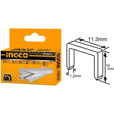 Kinekus Sponky do sešívačky 11,3 x 1,2 x 10mm 1000ks INGCO KIN1531900210 – HobbyKompas.cz