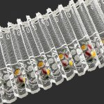 Vitrážová žakárová záclona 6020 - výška 40 cm , metráž – Zboží Mobilmania