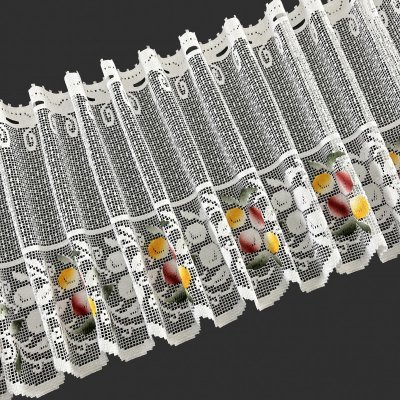 Vitrážová žakárová záclona 6020 - výška 40 cm , metráž – Zboží Mobilmania