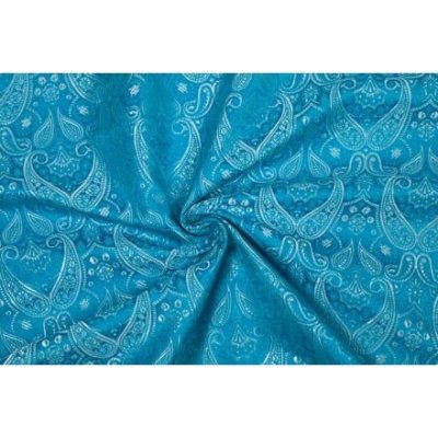 Brokát knížecí, tyrkysový s bílou – Zboží Mobilmania