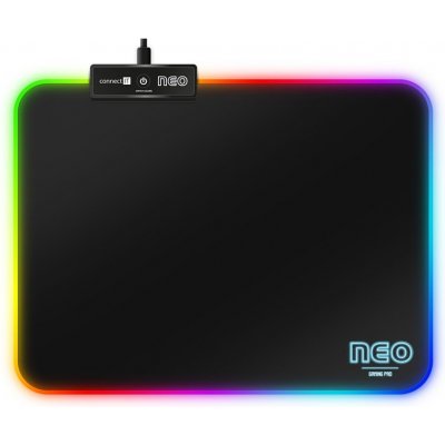 Podložka pod myš Connect IT NEO RGB, vel. S 32 x 24,5 cm - černá