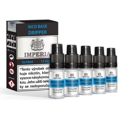 Nikotinová báze IMPERIA Dripper 5x10ml PG30-VG70 12mg – Hledejceny.cz