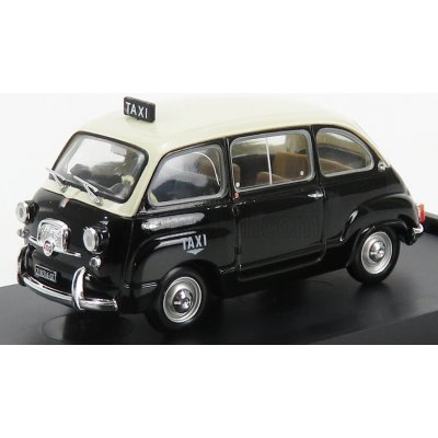 Brumm Fiat 600d Multipla Taxi Genova 1964 Black Ivory 1:43