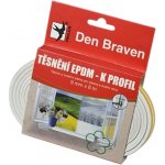 Den Braven - Těsnicí profil z EPDM pryže, K profil, 9 mm x 4 mm x 6 m, hnědý – Zboží Mobilmania