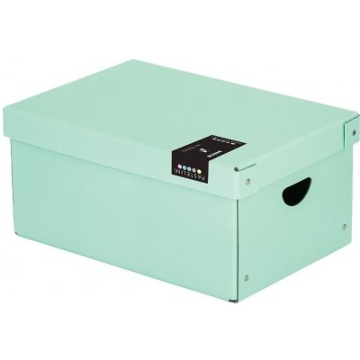 Karton P+P Krabice lamino 35,5 x 24 x 16 cm PASTELINI zelená – Zboží Živě