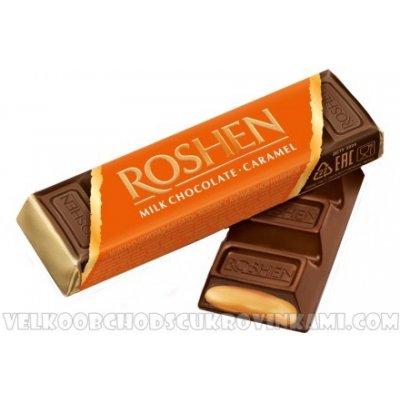 Roshen Mléčná a Karamel 30x43g