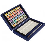 White Nights Akvarelové barvy 36 ks luxusní dřevěný modrý box sada – Hledejceny.cz