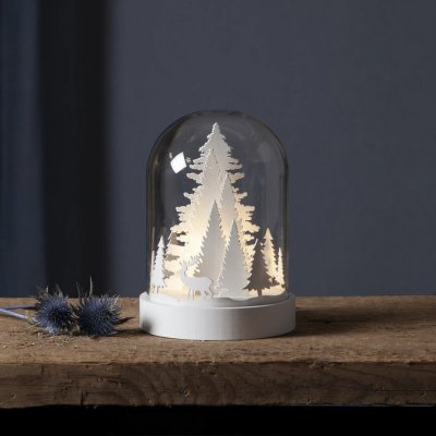 Star Trading Vánoční stolní LED dekorace KUPOL FOREST | bílá čirá – Hledejceny.cz