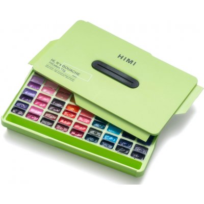 HIMI kvašové barvy Twin Cup Gouache Set 72 Colours Apple Green Case – Sleviste.cz
