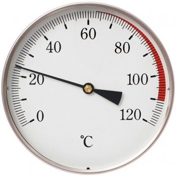 Apator Nerezový saunový teploměr 0 až +120 °C, bimetal, průměr 120 mm