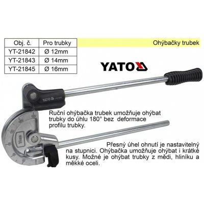 Yato Ohybačka na trubky Al, Cu, 180°, pr. 5/8' - 16mm | YT-21845 – Sleviste.cz