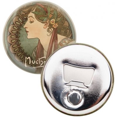 Kovový otvírák Alfons Mucha - Laurel, ø 5,8 cm – Hledejceny.cz
