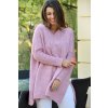 Dámský svetr a pulovr Fashionweek Oversize exkluzivní pletený volný svetr v inovativním střihu JK18 OLIVIA Vřes