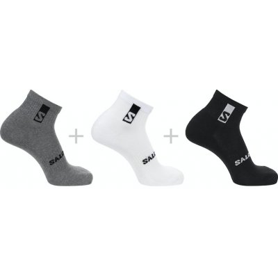 Salomon Everyday Ankle 3-Pack LC2086700 black/white med/grey melange – Sleviste.cz