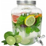 Affek Design 1029 Skleněný soudek s kohoutkem a víkem 4000 ml – Zboží Dáma
