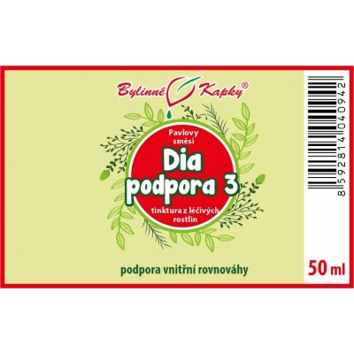 Pavlovy bylinné kapky Bylinné kapky DIA podpora 3 tinktura 50 ml – Hledejceny.cz