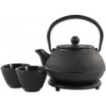 HIT HT-22170570 Čajová konvice litinová 0,8 l sada 4 ks černá – Zboží Dáma