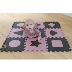 Baby Dan Pěnová hrací podložka puzzle Geometrické tvary Rose 90x90 cm – Zboží Mobilmania