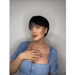 Černá krátká paruka z pravých a umělých vlasů Demi – Zboží Dáma Černá krátká paruka z pravých a umělých vlasů Demi – Zboží Dáma