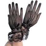 Gotické síťované celoprsté rukavice – Zboží Dáma