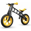 Dětské balanční kolo First Bike Limited edition s ruční brzdou žluté