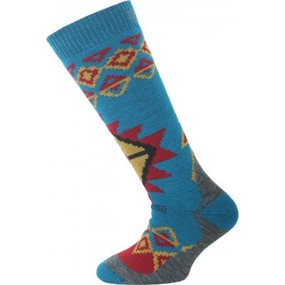 Lasting dětské merino lyžařské ponožky SKB modré – Hledejceny.cz