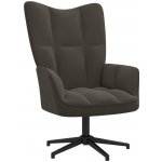 VidaXL 328096 relaxační tmavě šedé samet – Zboží Dáma