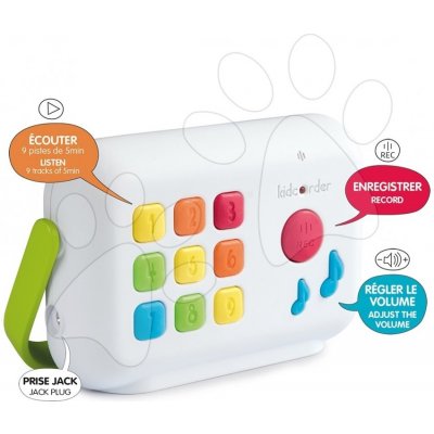 Smoby Audio rekordér Kidcorder nahrávání a přehrávání hlasu písniček a vzkazů – Hledejceny.cz
