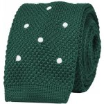 Pletená kravata s puntíky zelená – Zboží Mobilmania