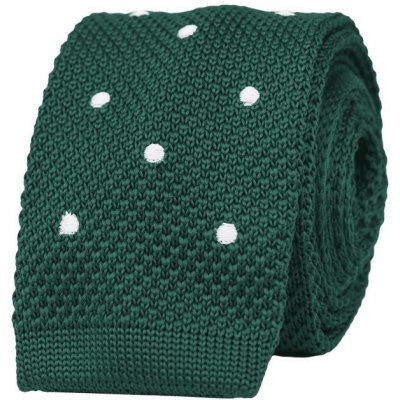 Pletená kravata s puntíky zelená – Zboží Mobilmania