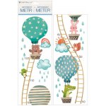 Anděl Přerov Samolepky na zeď dětský metr Zvířátka v balónu do 120 cm – Zboží Dáma