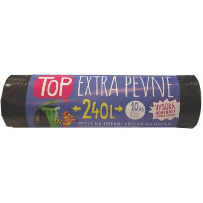 Vipor Pytle Top 240l LDPE 40µm extra pevné 10 ks černé