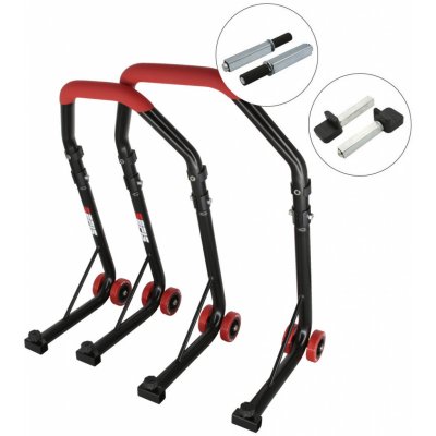 SEFIS D18 moto stojan přední a zadní set - červený - single / packy – Sleviste.cz