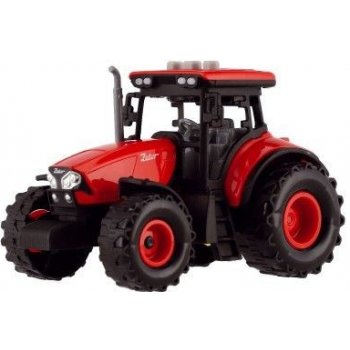 Teddies Traktor Zetor plast 9x14cm na setrvačník na bat. se světlem se zvukem v krabici 18x12x105cm