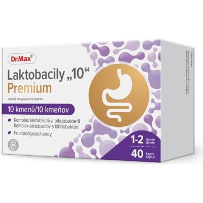 Dr.Max Laktobacily 10 Premium 40 kapslí – Zbozi.Blesk.cz