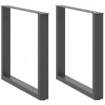 Omaxi 311337 Nohy k jídelnímu stolu ve tvaru U 2 ks antracitové 90 x 72-73 cm ocel – Hledejceny.cz