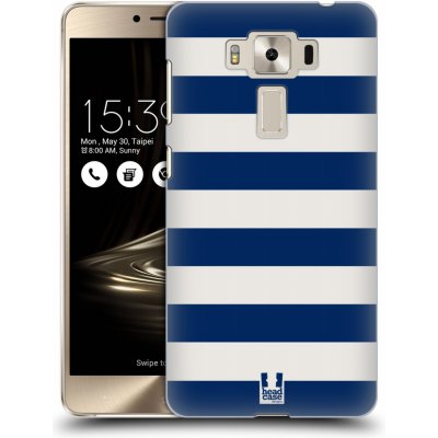 HEAD CASE plastový obal na mobil Asus Zenfone 3 DELUXE ZS550KL vzor Barevné proužky MODRÁ A BÍLÁ NÁMOŘNÍK (Pouzdro plastové HEAD CASE na mobil Asus Zenfone 3 DELUXE ZS550KL vzor Barevné proužky MODRÁ