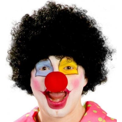 Paruka AFRO černá klaun – Zboží Mobilmania